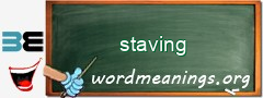 WordMeaning blackboard for staving